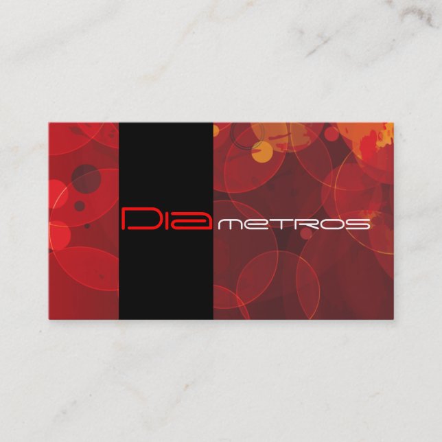 Graphic designer circles custom business card (Front)