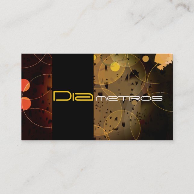 Graphic designer circles custom business card (Front)