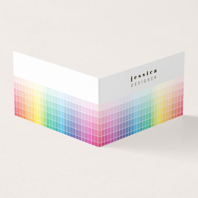 Graphic Designer Colour Swatch Palette Sample Business Card (Outside)