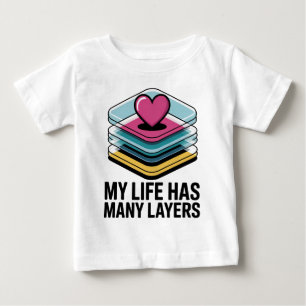 Graphic Designer Life Layers CMYK Aesthetic T-Shir Baby T-Shirt