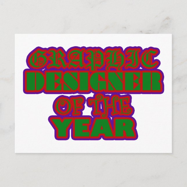 Graphic Designer of the Year! Postcard (Front)