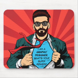 GRAPHIC DESIGNER Superpower Mouse Pad
