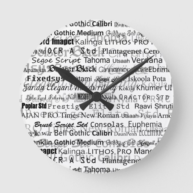 Graphic designers dream round clock (Front)