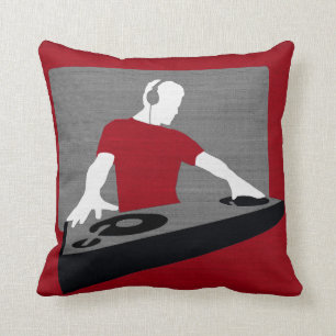 Graphic DJ Turntable Pillow