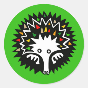 Graphic- ECHIDNA -Nature - Wildlife - Green Classic Round Sticker