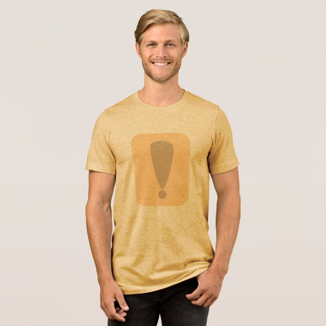 Graphic Exclamation T-Shirt  Tri-Blend Shirt (Front Full)