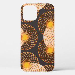 graphic floral tracery grid seamless pattern in go iPhone 12 case