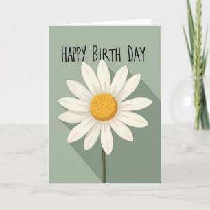 Graphic Flower Birthday Card