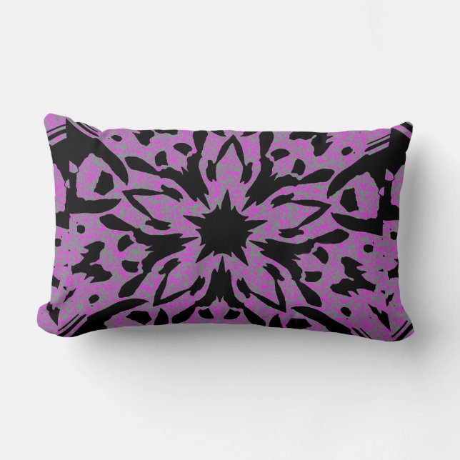 Graphic Flower Lumbar Cushion (Front)