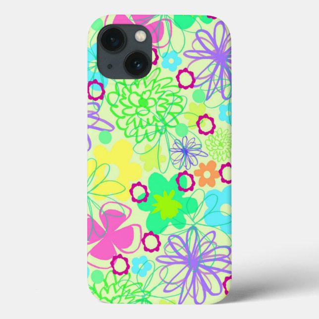 Graphic Flowers Case-Mate iPhone Case (Back)