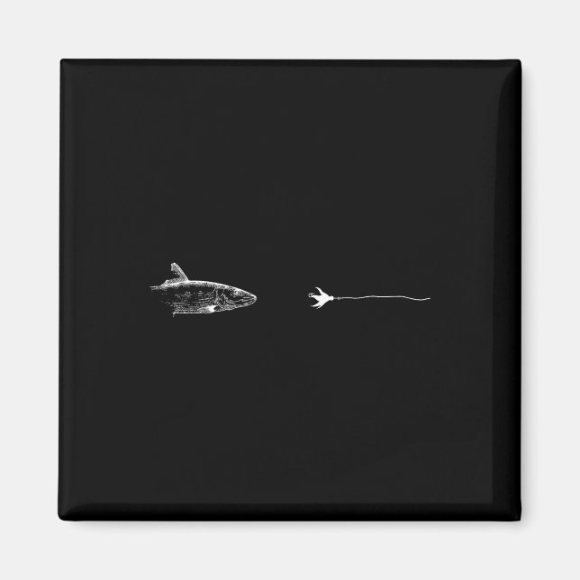 Graphic Fly Fishing Hook Line - Fish Bonefish  Magnet (Front)