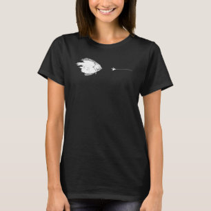 Graphic Fly Fishing Hook Line  Fish Fluke T-Shirt