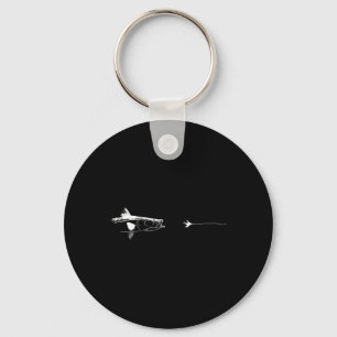 Graphic Fly Fishing Hook Line - Fish Snook Key Ring
