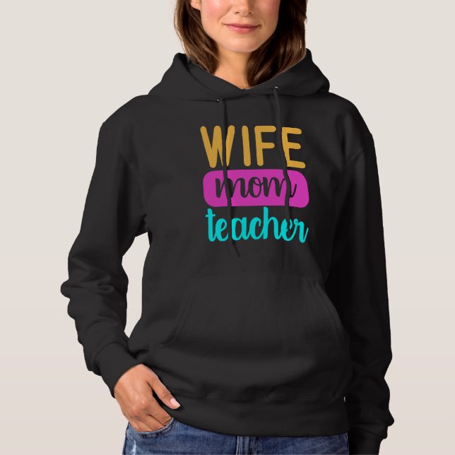 Graphic for Mama Homeschool Wife Mom Teacher Hoodie (Front)