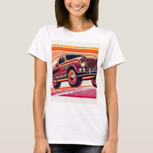 Graphic futuristic flying Car T-Shirt