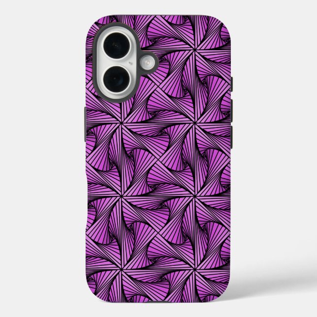 Graphic Geometric 3D Spiral Twist Pink Case-Mate iPhone Case (Back)