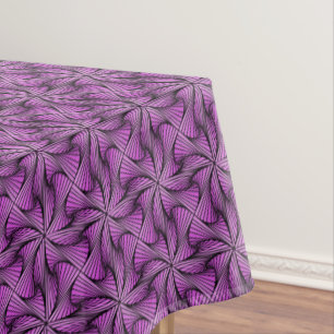 Graphic Geometric 3D Spiral Twist Pink Tablecloth