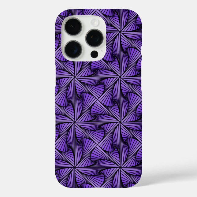 Graphic Geometric 3D Spiral Twist Purple Case-Mate iPhone Case (Back)