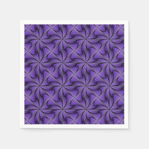 Graphic Geometric 3D Spiral Twist Purple Napkin