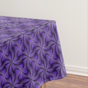 Graphic Geometric 3D Spiral Twist Purple Tablecloth