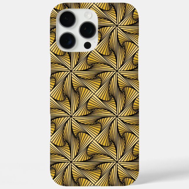 Graphic Geometric 3D Spiral Twist Yellow Case-Mate iPhone Case (Back)