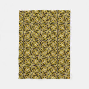 Graphic Geometric 3D Spiral Twist Yellow Fleece Blanket