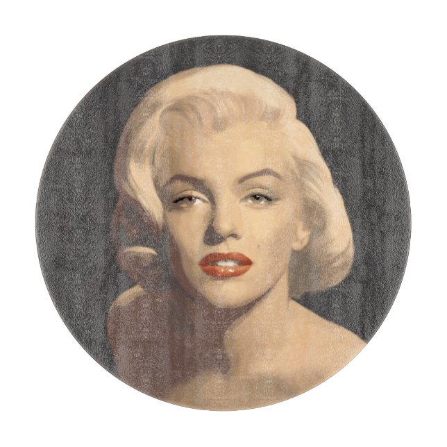 Graphic Grey Marilyn Cutting Board (Front)