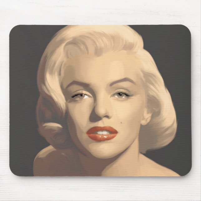 Graphic Grey Marilyn Mouse Pad (Front)