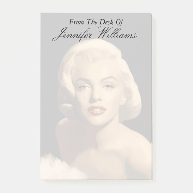 Graphic Grey Marilyn Post-it Notes (Front)