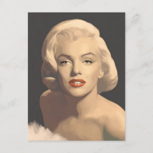 Graphic Grey Marilyn Postcard
