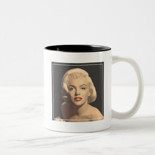 Graphic Grey Marilyn Two-Tone Coffee Mug (Right)