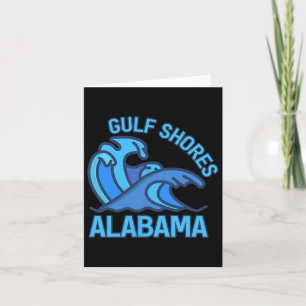Graphic Gulf Shores Alabama Pocket Wave Souvenir Card