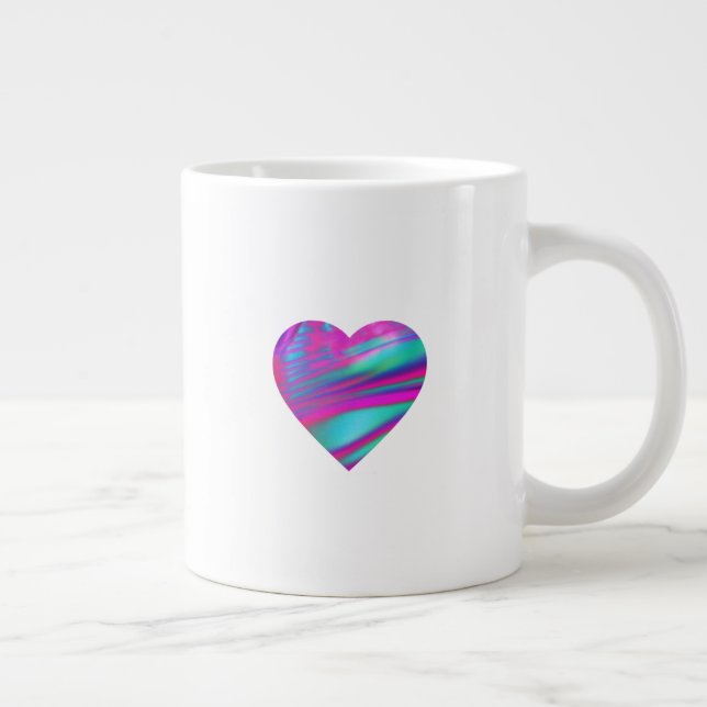 Graphic Heart Large Coffee Mug (Right)