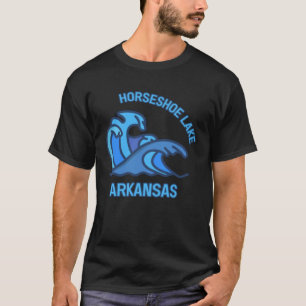 Graphic Horseshoe Lake Arkansas Pocket Wave Souven T-Shirt