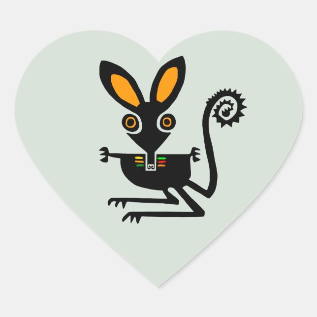 Graphic  I love BILBIES- Australia- Nature- Green Heart Sticker (Front)
