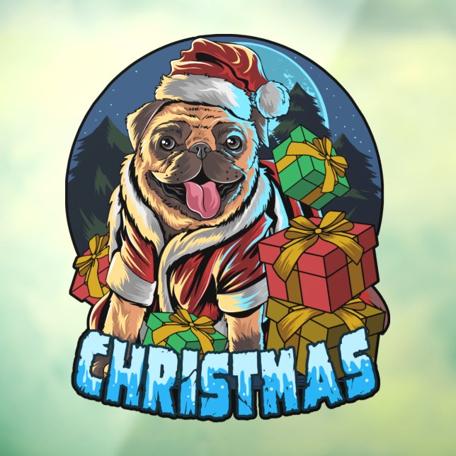 Graphic Illustration Christmas Pug (Sheet 3)