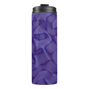 Graphic illustration - liquid pattern blue color. thermal tumbler