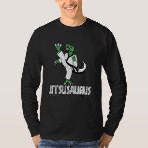 Graphic Jitsusaurus Dinosaur And Brazilian Jiu Jit T-Shirt