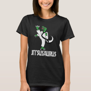 Graphic Jitsusaurus Dinosaur And Brazilian Jiu Jit T-Shirt