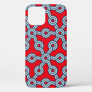 graphic lattice seamless pattern with hexagons gri iPhone 12 case