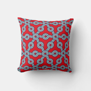 graphic lattice seamless pattern with hexagons gri cushion