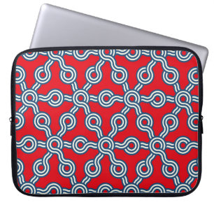graphic lattice seamless pattern with hexagons gri laptop sleeve