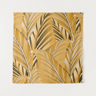 graphic leaves exotic foliage seamless pattern in tapestry