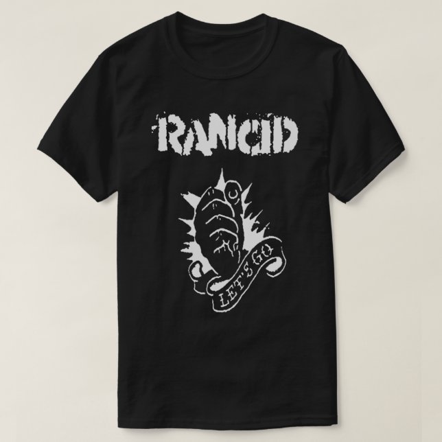 Graphic Lets Lets Gogo Rancid Logo Music Rock Band T-Shirt (Design Front)