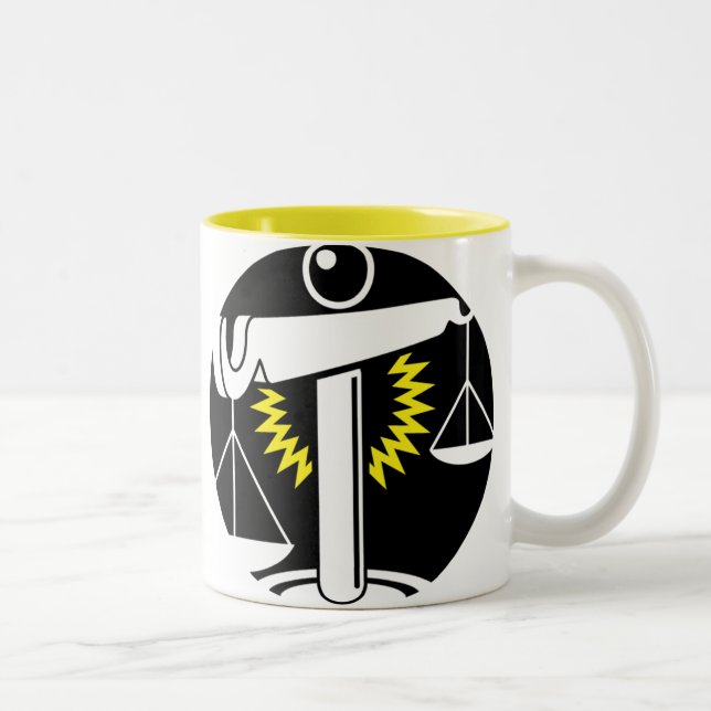 Graphic Libra Scales Two-Tone Coffee Mug (Right)