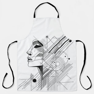 Graphic Line Face Apron
