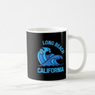 Graphic Long Beach California Pocket Wave Souvenir Coffee Mug