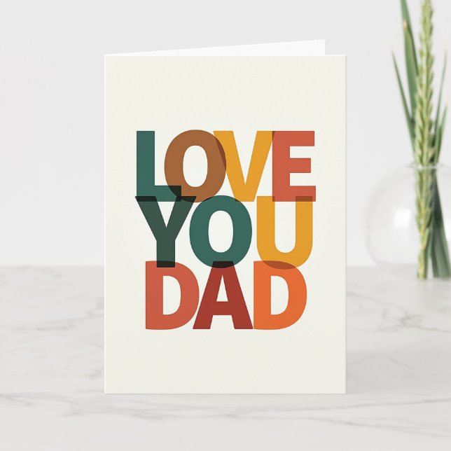 Graphic Love You Dad Card (Front)