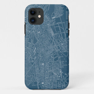 Graphic Map of Boston iPhone 11 Case