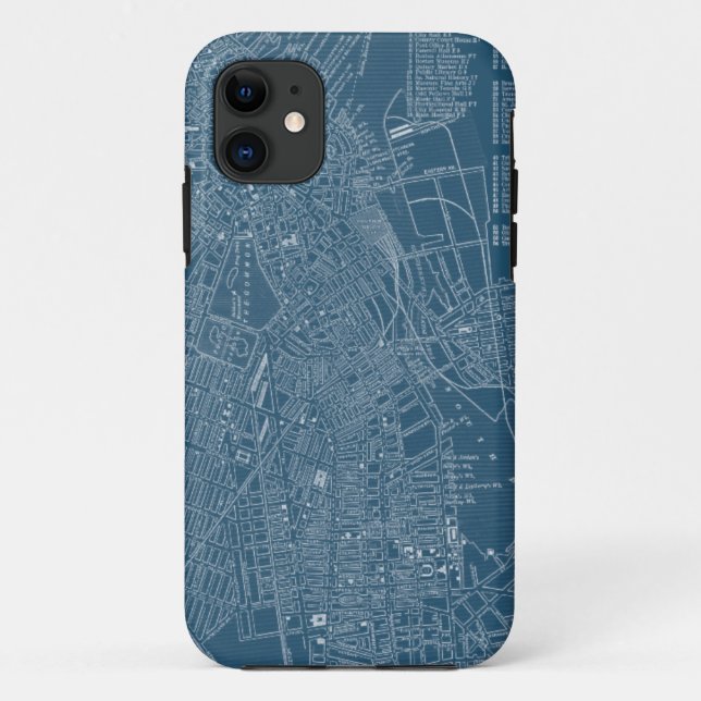 Graphic Map of Boston Case-Mate iPhone Case (Back)